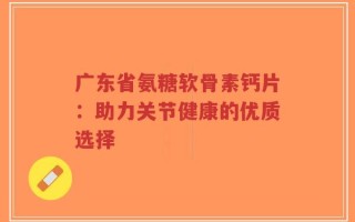 广东省氨糖软骨素钙片：助力关节健康的优质选择