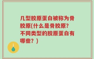 几型胶原蛋白被称为骨胶原(什么是骨胶原？不同类型的胶原蛋白有哪些？)