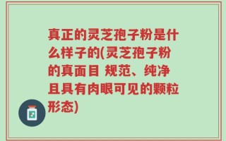 真正的灵芝孢子粉是什么样子的(灵芝孢子粉的真面目 规范、纯净且具有肉眼可见的颗粒形态)