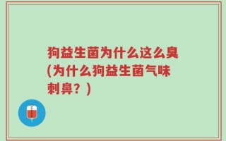 狗益生菌为什么这么臭(为什么狗益生菌气味刺鼻？)