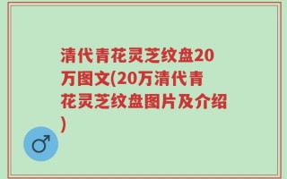 清代青花灵芝纹盘20万图文(20万清代青花灵芝纹盘图片及介绍)