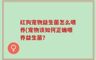 红狗宠物益生菌怎么喂养(宠物该如何正确喂养益生菌？