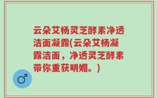 云朵艾杨灵芝酵素净透洁面凝露(云朵艾杨凝露洁面，净透灵芝酵素带你重获明媚。)