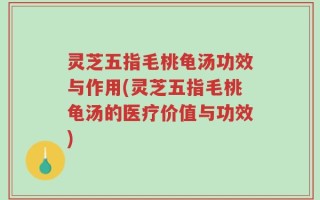 灵芝五指毛桃龟汤功效与作用(灵芝五指毛桃龟汤的医疗价值与功效)