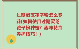 过期灵芝孢子粉怎么养花(如何使用过期灵芝孢子粉种植？趣味花卉养护技巧！)