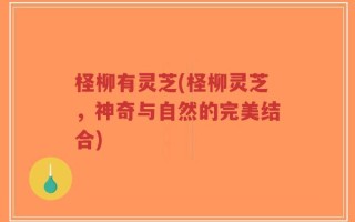 柽柳有灵芝(柽柳灵芝，神奇与自然的完美结合)