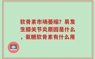 软骨素市场萎缩？易发生膝关节炎原因是什么，氨糖软骨素有什么用