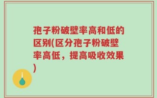 孢子粉破壁率高和低的区别(区分孢子粉破壁率高低，提高吸收效果)