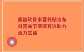 氨糖软骨素营养贴京东自营关节健康首选助力活力生活