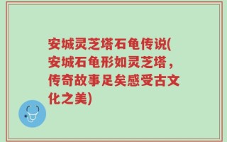 安城灵芝塔石龟传说(安城石龟形如灵芝塔，传奇故事足矣感受古文化之美)
