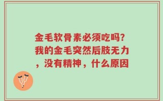 金毛软骨素必须吃吗？我的金毛突然后肢无力，没有精神，什么原因