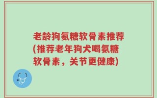 老龄狗氨糖软骨素推荐(推荐老年狗犬喝氨糖软骨素，关节更健康)
