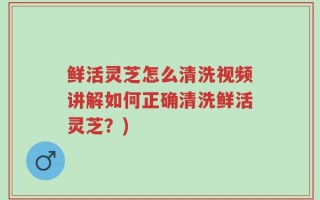 鲜活灵芝怎么清洗视频讲解如何正确清洗鲜活灵芝？)