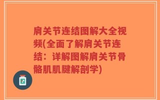 肩关节连结图解大全视频(全面了解肩关节连结：详解图解肩关节骨骼肌肌腱解剖学)
