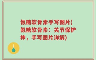 氨糖软骨素手写图片(氨糖软骨素：关节保护神，手写图片详解)