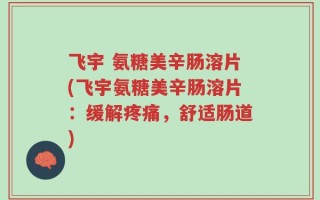 飞宇 氨糖美辛肠溶片(飞宇氨糖美辛肠溶片：缓解疼痛，舒适肠道)