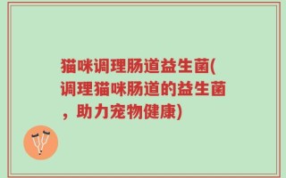 猫咪调理肠道益生菌(调理猫咪肠道的益生菌，助力宠物健康)