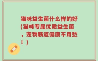 猫咪益生菌什么样的好(猫咪专属优质益生菌，宠物肠道健康不用愁！)