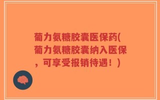 葡力氨糖胶囊医保药(葡力氨糖胶囊纳入医保，可享受报销待遇！)