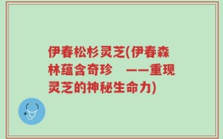 伊春松杉灵芝(伊春森林蕴含奇珍　——重现灵芝的神秘生命力)
