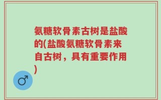 氨糖软骨素古树是盐酸的(盐酸氨糖软骨素来自古树，具有重要作用)