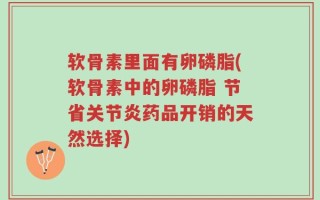 软骨素里面有卵磷脂(软骨素中的卵磷脂 节省关节炎药品开销的天然选择)