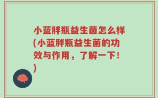 小蓝胖瓶益生菌怎么样(小蓝胖瓶益生菌的功效与作用，了解一下！)