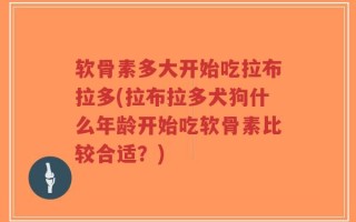 软骨素多大开始吃拉布拉多(拉布拉多犬狗什么年龄开始吃软骨素比较合适？)