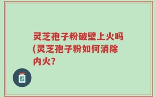 灵芝孢子粉破壁上火吗(灵芝孢子粉如何消除内火？