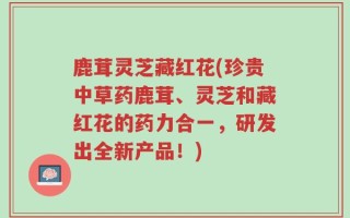 鹿茸灵芝藏红花(珍贵中草药鹿茸、灵芝和藏红花的药力合一，研发出全新产品！)
