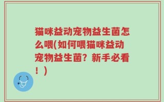猫咪益动宠物益生菌怎么喂(如何喂猫咪益动宠物益生菌？新手必看！)