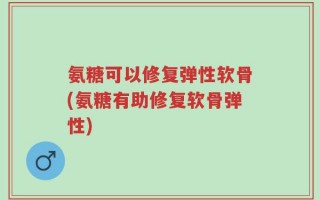 氨糖可以修复弹性软骨(氨糖有助修复软骨弹性)