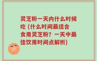 灵芝粉一天内什么时候吃 (什么时间最适合食用灵芝粉？一天中最佳饮用时间点解析)
