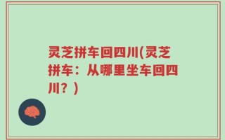 灵芝拼车回四川(灵芝拼车：从哪里坐车回四川？)