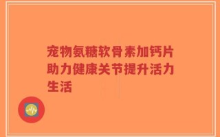 宠物氨糖软骨素加钙片助力健康关节提升活力生活