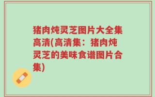 猪肉炖灵芝图片大全集高清(高清集：猪肉炖灵芝的美味食谱图片合集)