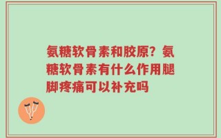 氨糖软骨素和胶原？氨糖软骨素有什么作用腿脚疼痛可以补充吗