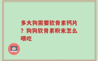 多大狗需要软骨素钙片？狗狗软骨素粉末怎么喂吃