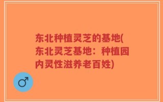 东北种植灵芝的基地(东北灵芝基地：种植园内灵性滋养老百姓)