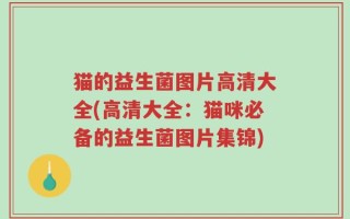 猫的益生菌图片高清大全(高清大全：猫咪必备的益生菌图片集锦)
