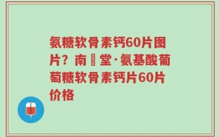 氨糖软骨素钙60片图片？南雲堂·氨基酸葡萄糖软骨素钙片60片价格