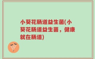 小葵花肠道益生菌(小葵花肠道益生菌，健康就在肠道)