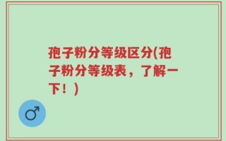 孢子粉分等级区分(孢子粉分等级表，了解一下！)