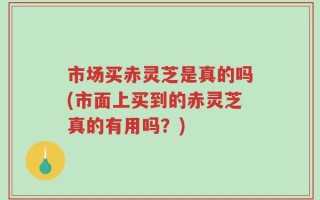 市场买赤灵芝是真的吗(市面上买到的赤灵芝真的有用吗？)