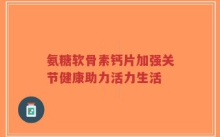 氨糖软骨素钙片加强关节健康助力活力生活