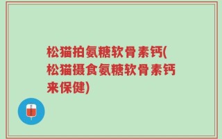 松猫拍氨糖软骨素钙(松猫摄食氨糖软骨素钙来保健)