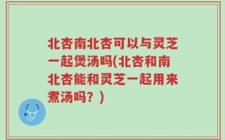 北杏南北杏可以与灵芝一起煲汤吗(北杏和南北杏能和灵芝一起用来煮汤吗？)