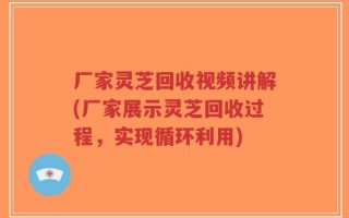 厂家灵芝回收视频讲解(厂家展示灵芝回收过程，实现循环利用)