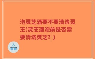 泡灵芝酒要不要清洗灵芝(灵芝酒泡前是否需要清洗灵芝？)