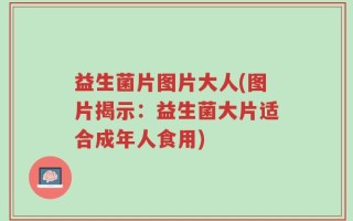 益生菌片图片大人(图片揭示：益生菌大片适合成年人食用)